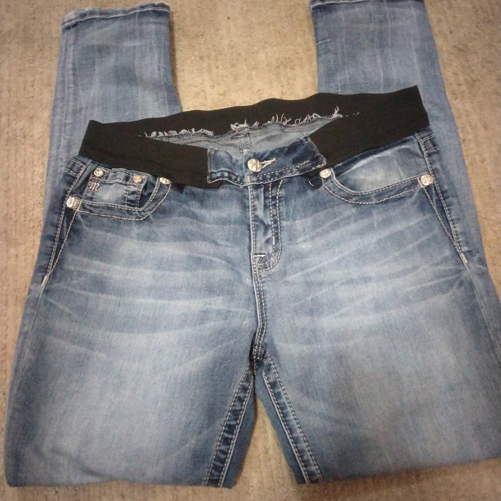 Miss Me Blue Cropped Jeans